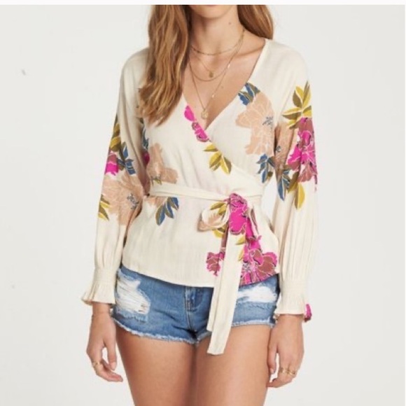 Billabong Tops - Nwt Billabong Daisy Wrap Top Sz M #B4